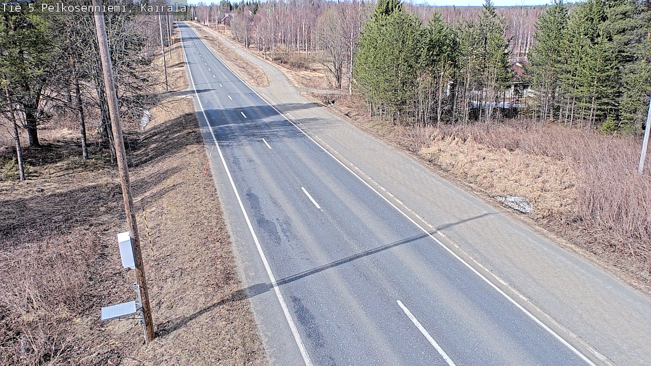 Weather Camera Image Väg 5 Pelkosenniemi, Kairala, Pelkosenniemi, Lappi