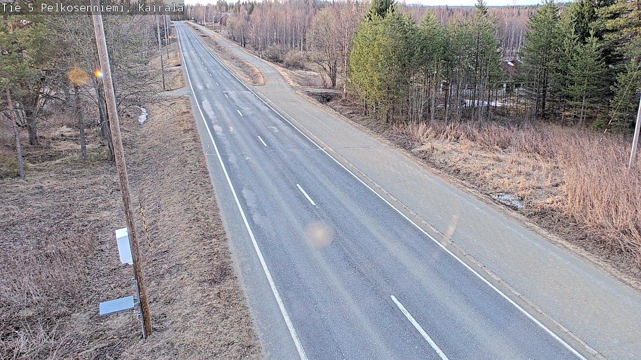 Weather Camera Image Väg 5 Pelkosenniemi, Kairala, Pelkosenniemi, Lappi