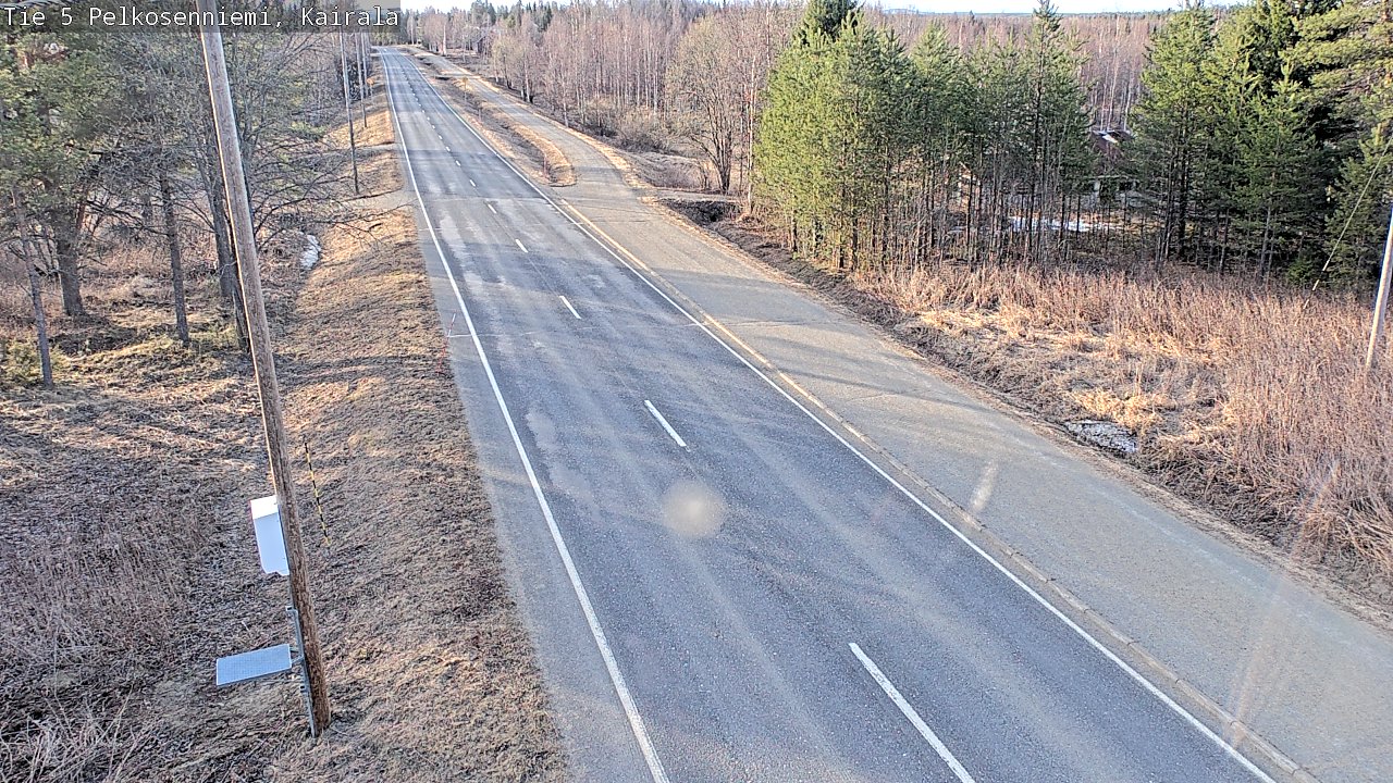 Weather Camera Image Väg 5 Pelkosenniemi, Kairala, Pelkosenniemi, Lappi