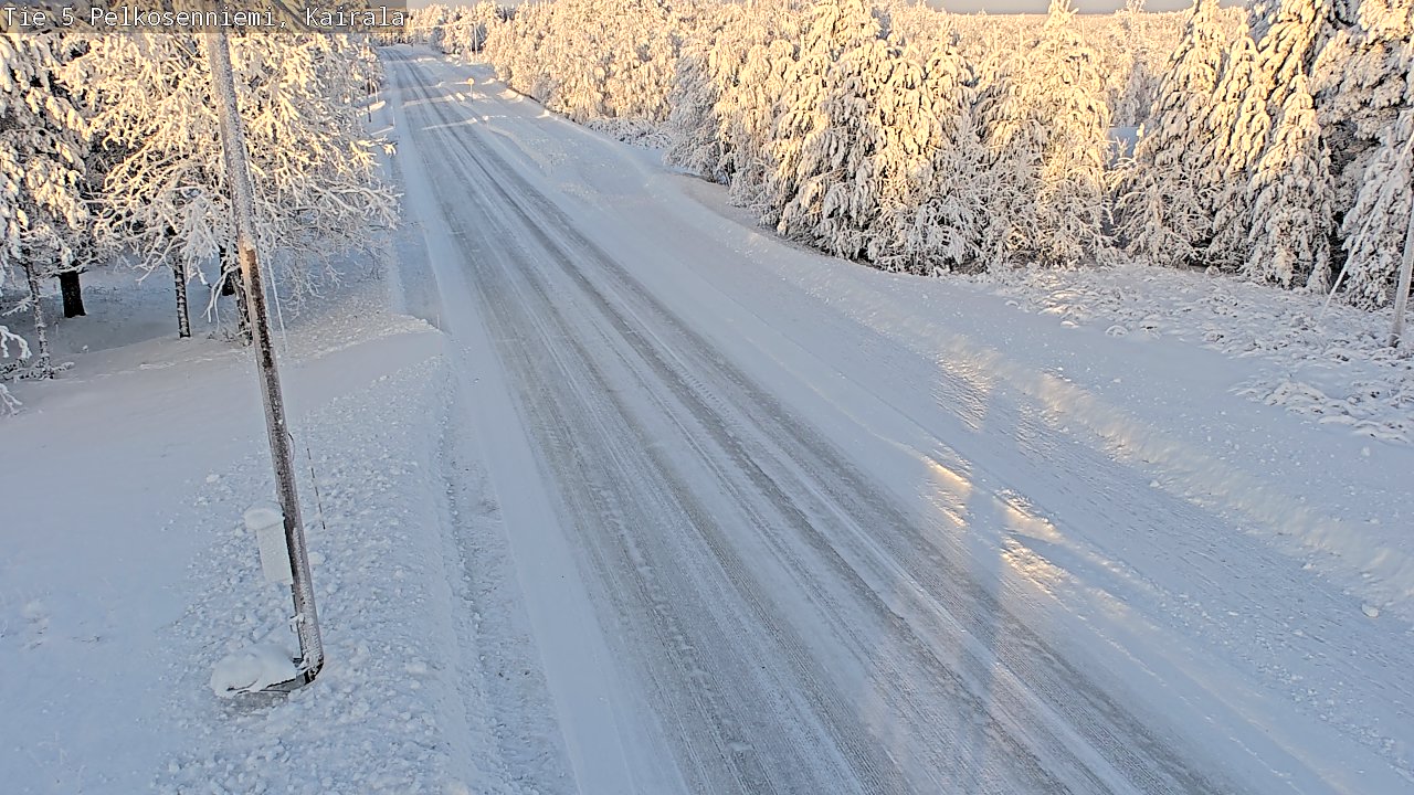 Weather Camera Image Road 5 Pelkosenniemi, Kairala, Pelkosenniemi, Lappi
