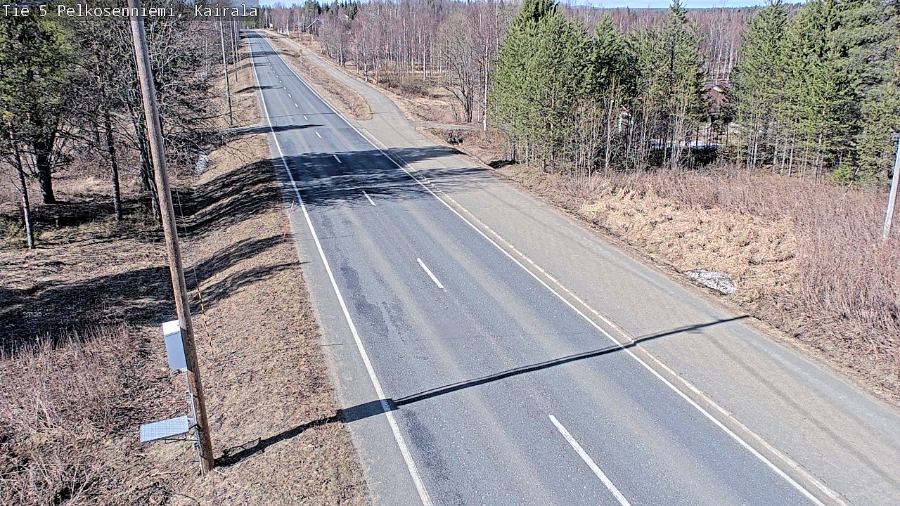 Weather Camera Image Väg 5 Pelkosenniemi, Kairala, Pelkosenniemi, Lappi