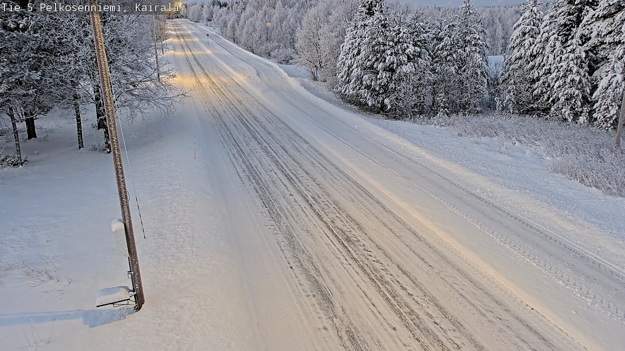 Weather Camera Image Väg 5 Pelkosenniemi, Kairala, Pelkosenniemi, Lappi