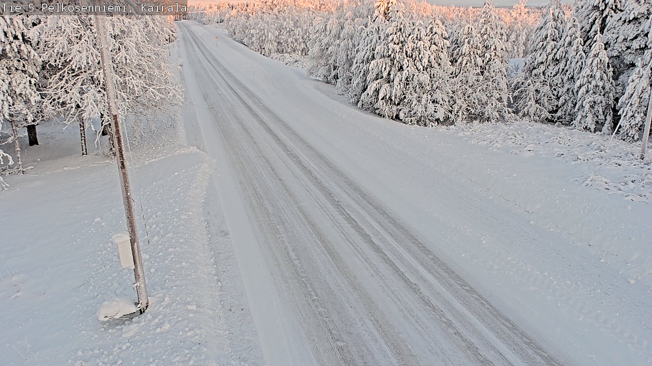 Weather Camera Image Road 5 Pelkosenniemi, Kairala, Pelkosenniemi, Lappi