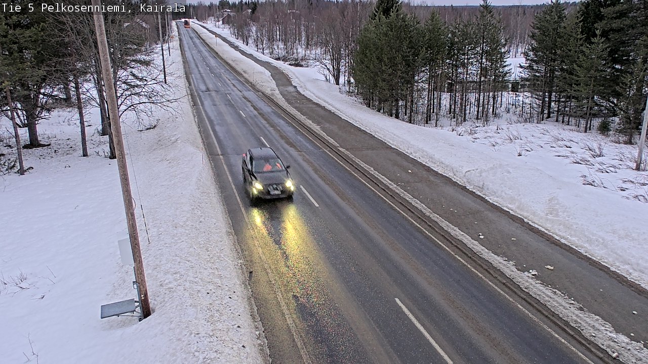 Weather Camera Image Road 5 Pelkosenniemi, Kairala, Pelkosenniemi, Lappi