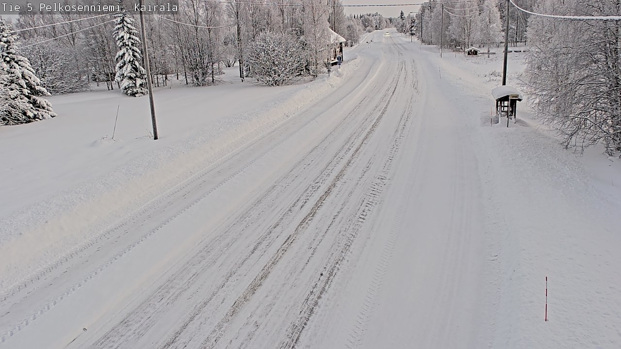 Weather Camera Image Väg 5 Pelkosenniemi, Kairala, Pelkosenniemi, Lappi