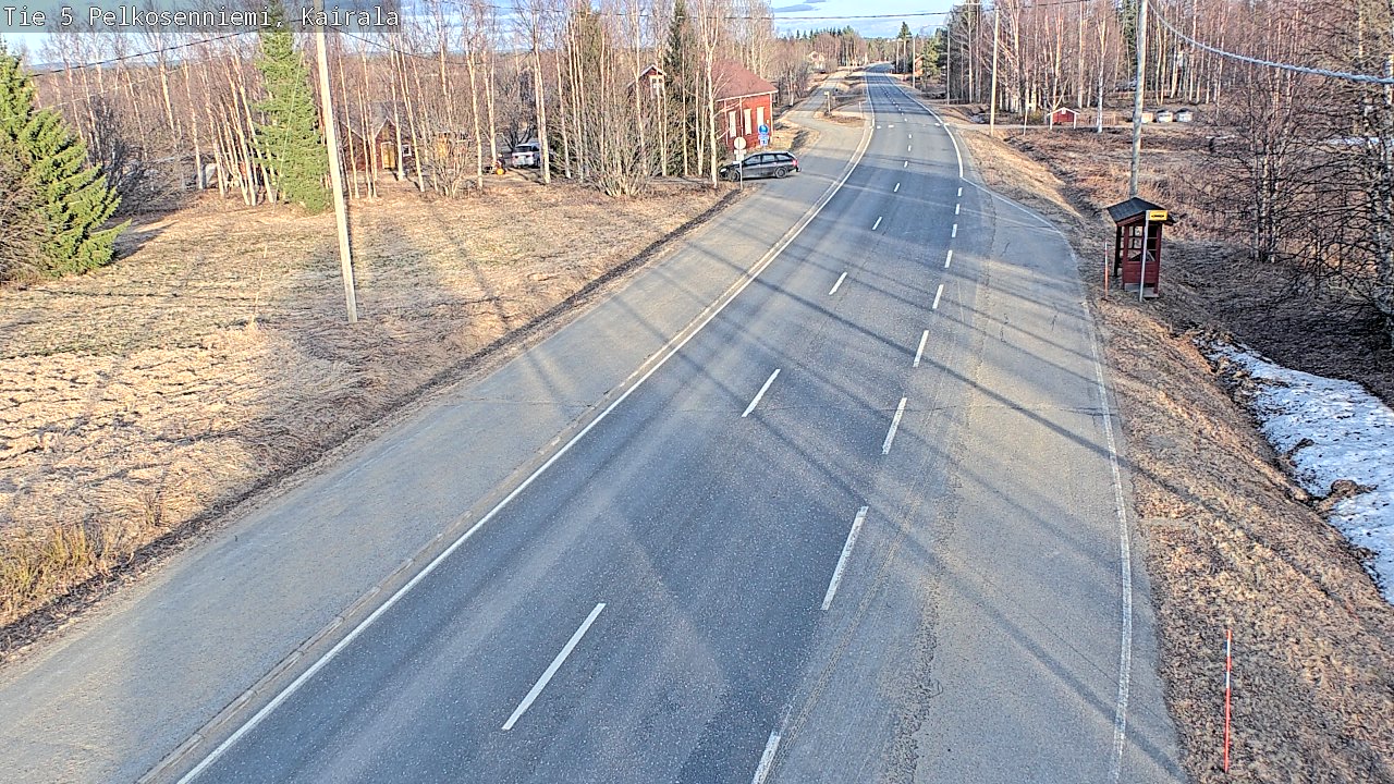 Weather Camera Image Väg 5 Pelkosenniemi, Kairala, Pelkosenniemi, Lappi