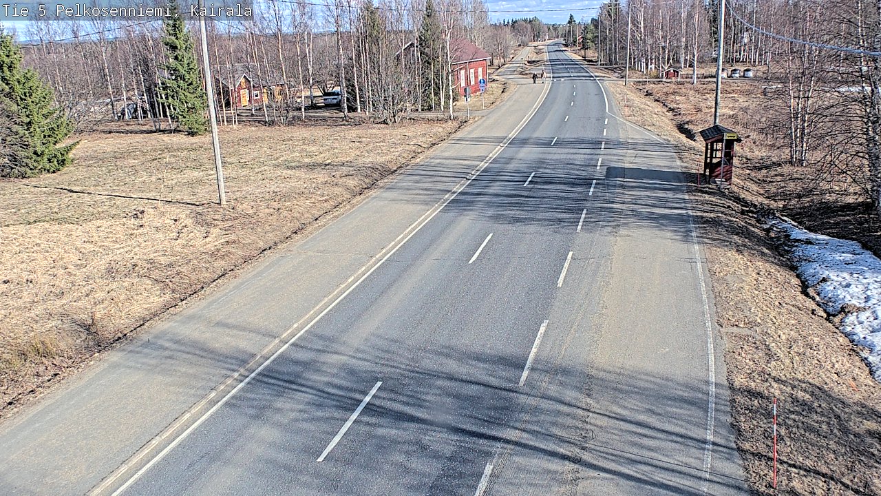 Weather Camera Image Väg 5 Pelkosenniemi, Kairala, Pelkosenniemi, Lappi