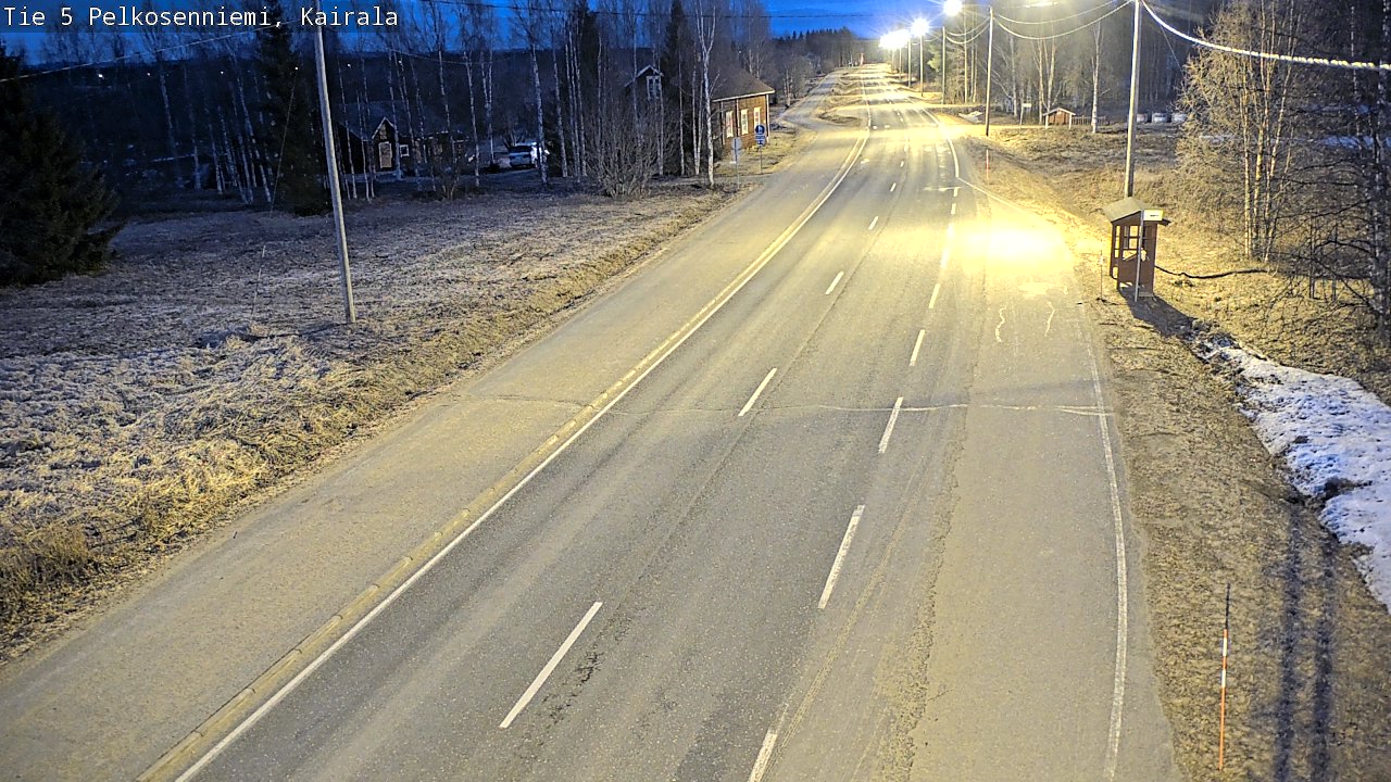 Weather Camera Image Väg 5 Pelkosenniemi, Kairala, Pelkosenniemi, Lappi