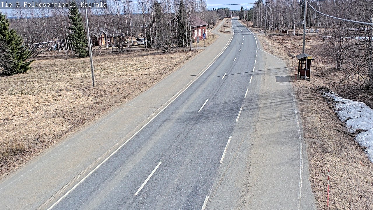 Weather Camera Image Väg 5 Pelkosenniemi, Kairala, Pelkosenniemi, Lappi