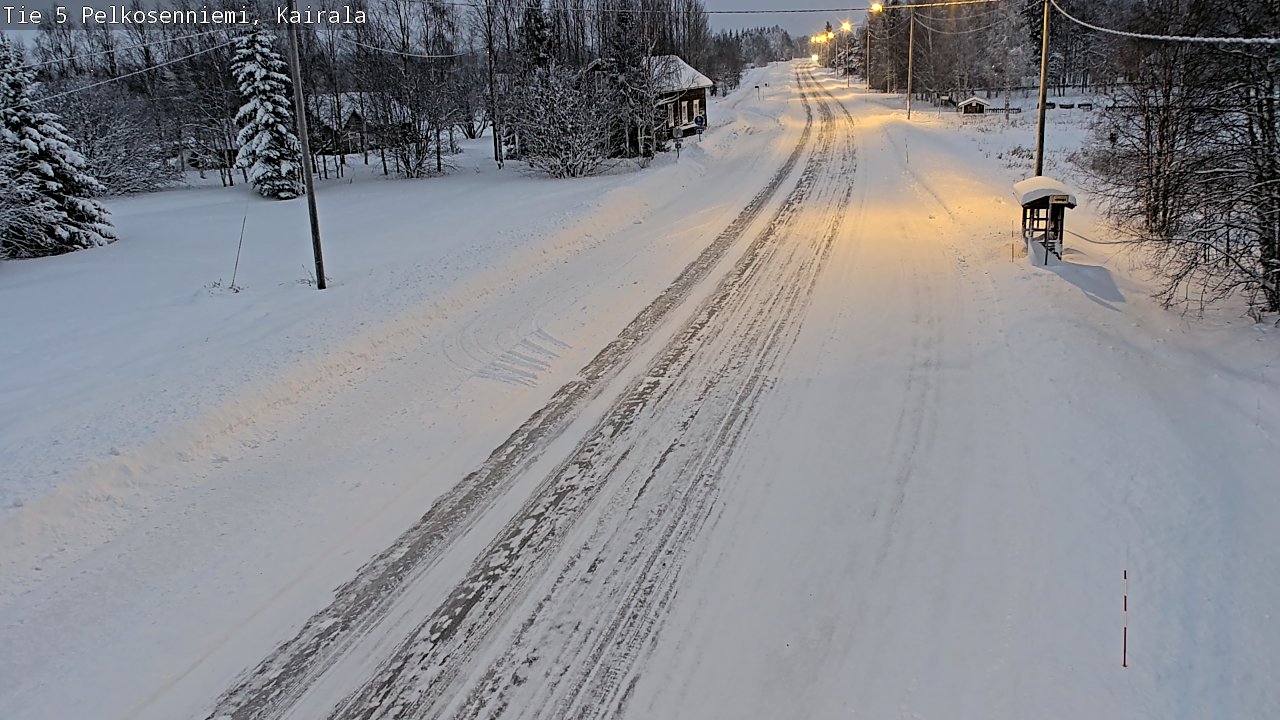 Weather Camera Image Road 5 Pelkosenniemi, Kairala, Pelkosenniemi, Lappi