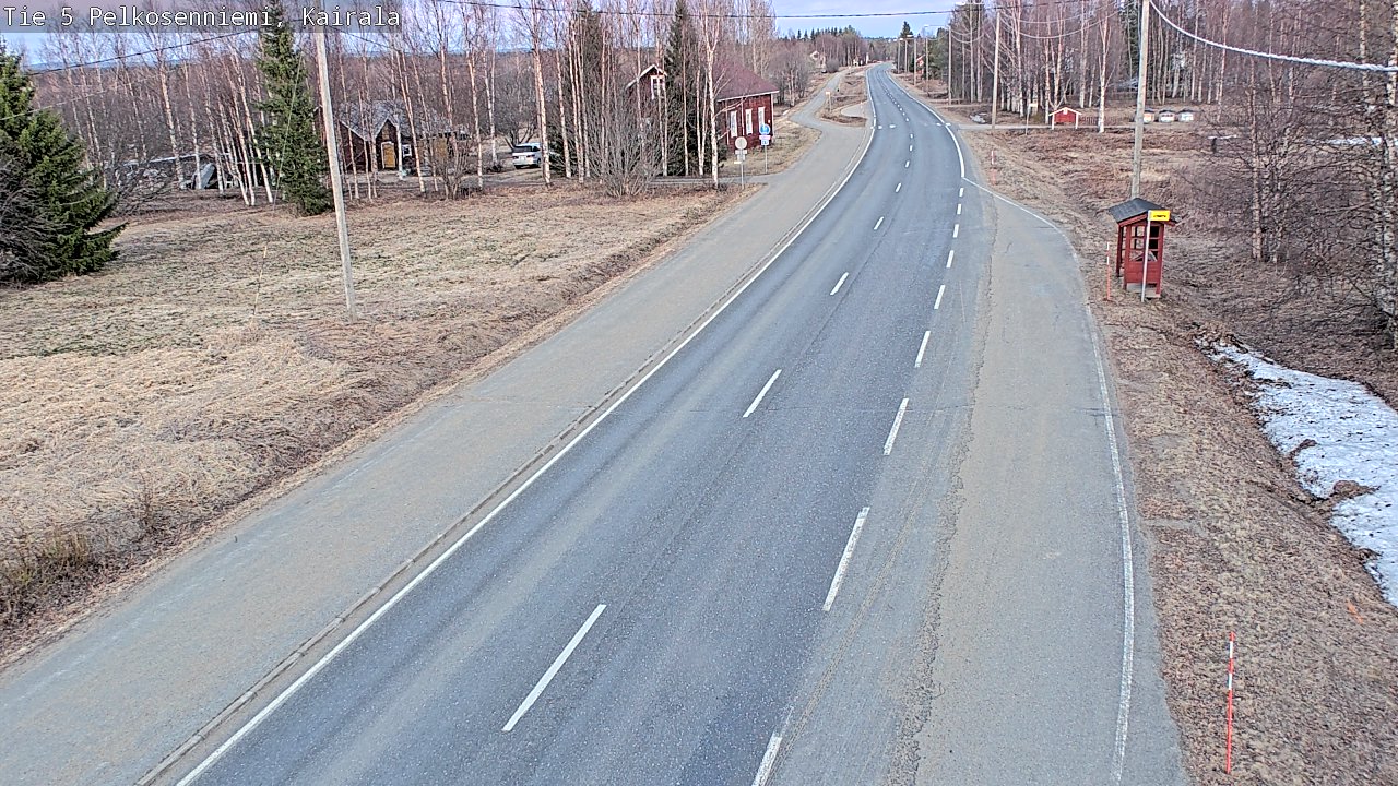 Weather Camera Image Road 5 Pelkosenniemi, Kairala, Pelkosenniemi, Lappi