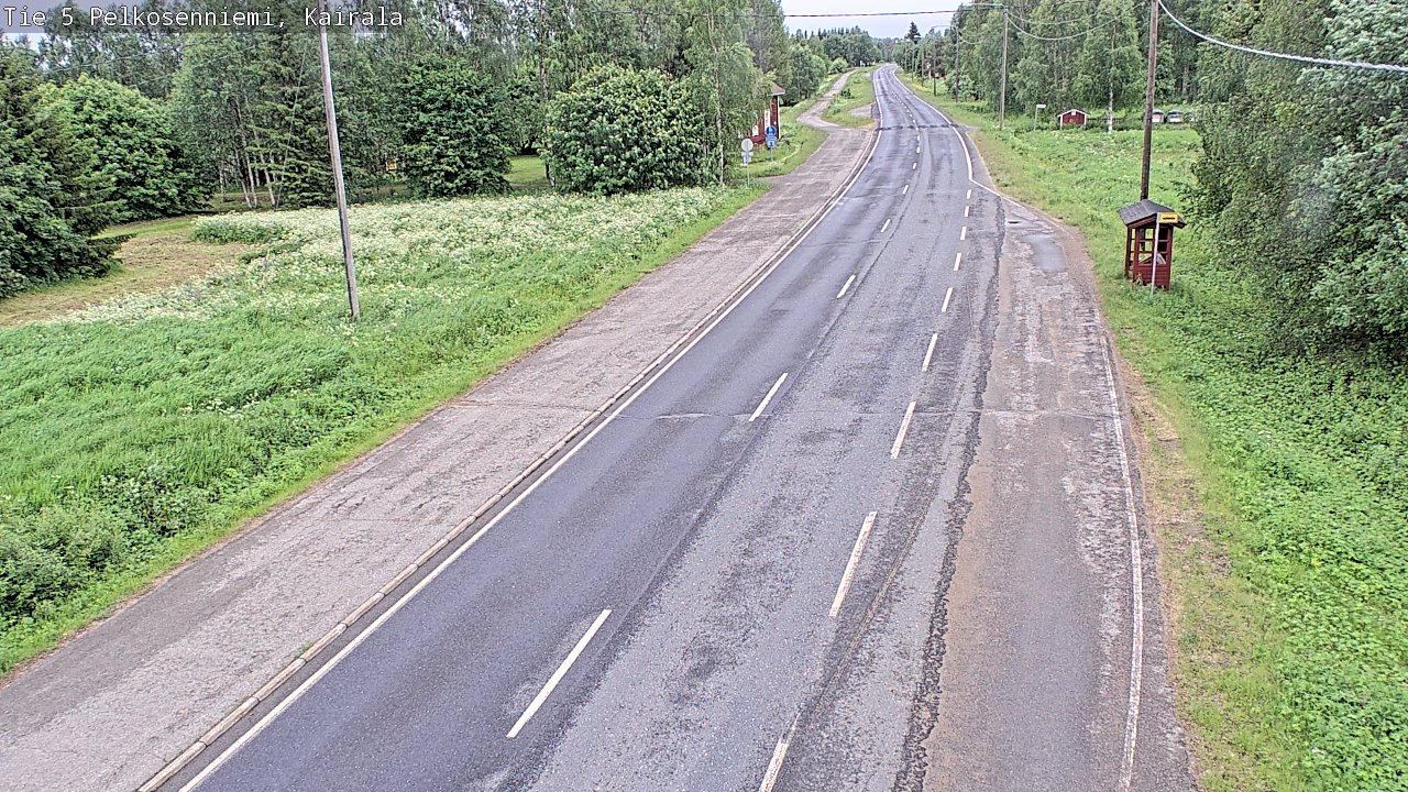 Weather Camera Image Väg 5 Pelkosenniemi, Kairala, Pelkosenniemi, Lappi