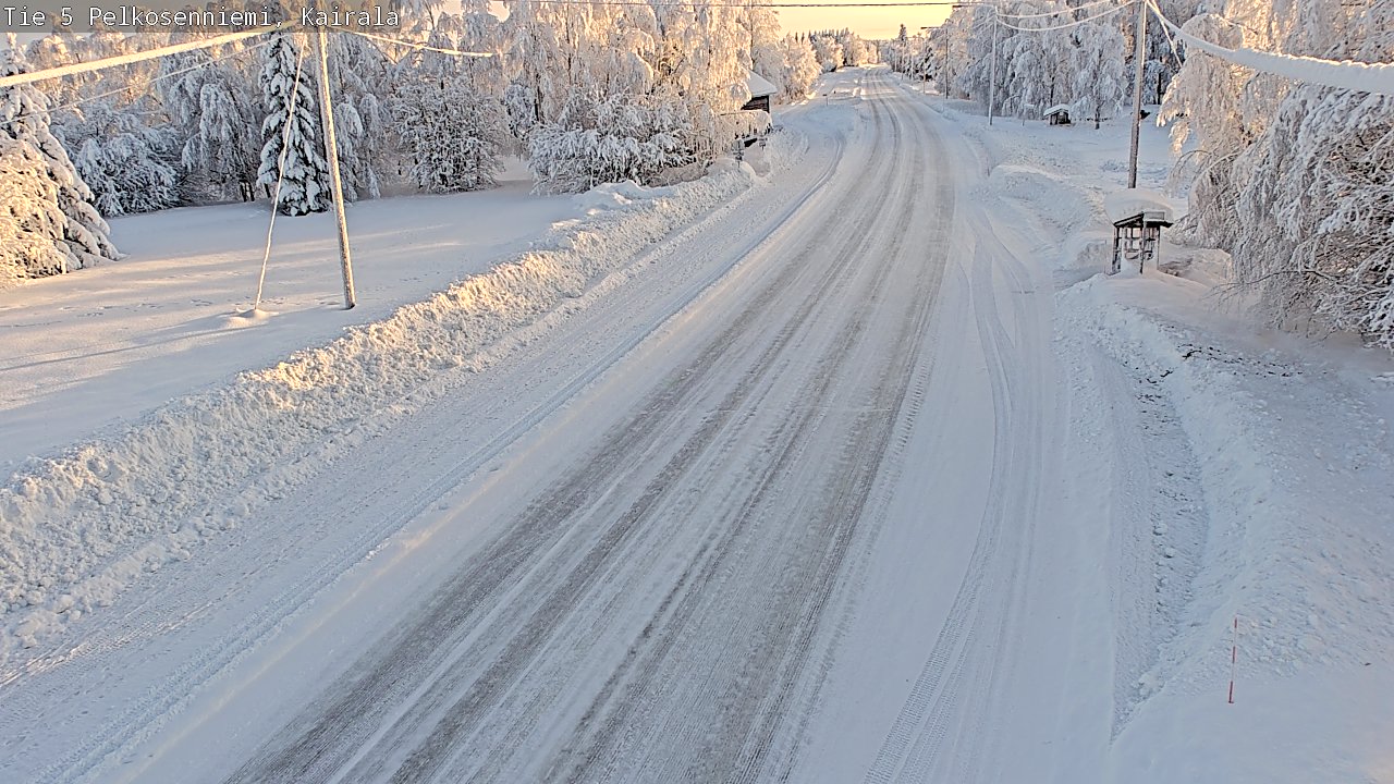 Weather Camera Image Road 5 Pelkosenniemi, Kairala, Pelkosenniemi, Lappi
