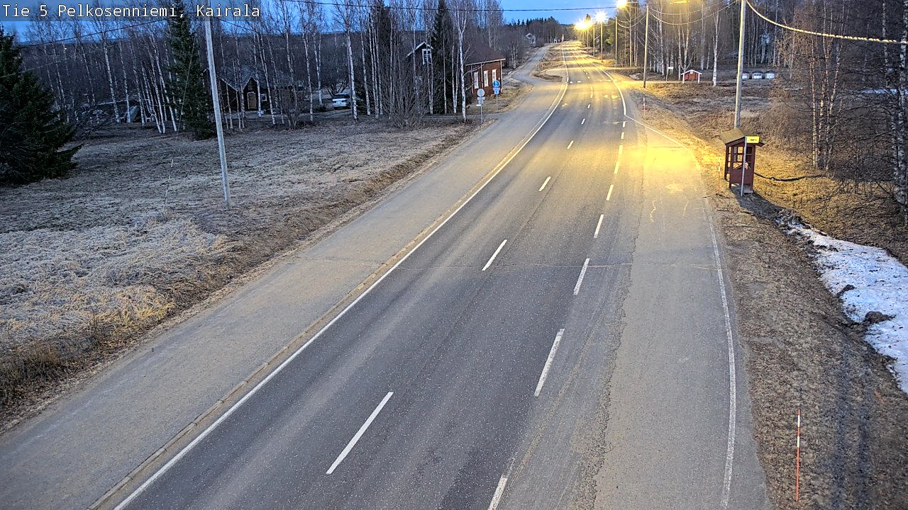 Weather Camera Image Road 5 Pelkosenniemi, Kairala, Pelkosenniemi, Lappi