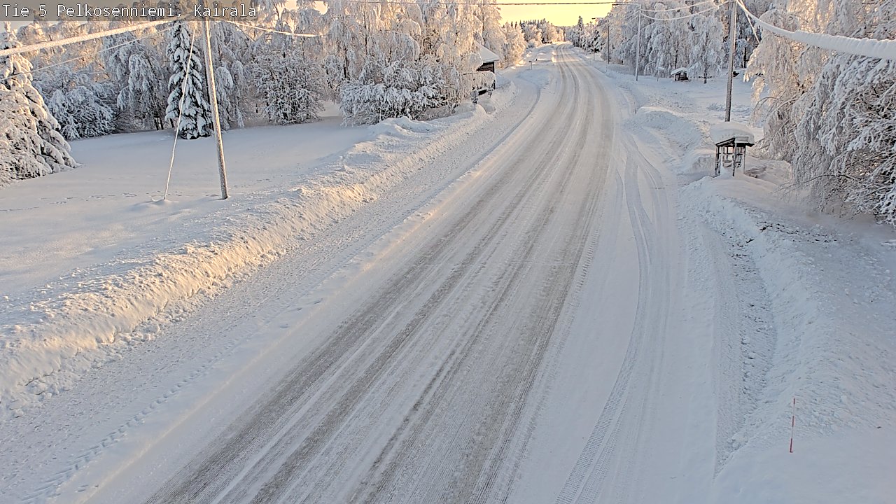 Weather Camera Image Road 5 Pelkosenniemi, Kairala, Pelkosenniemi, Lappi