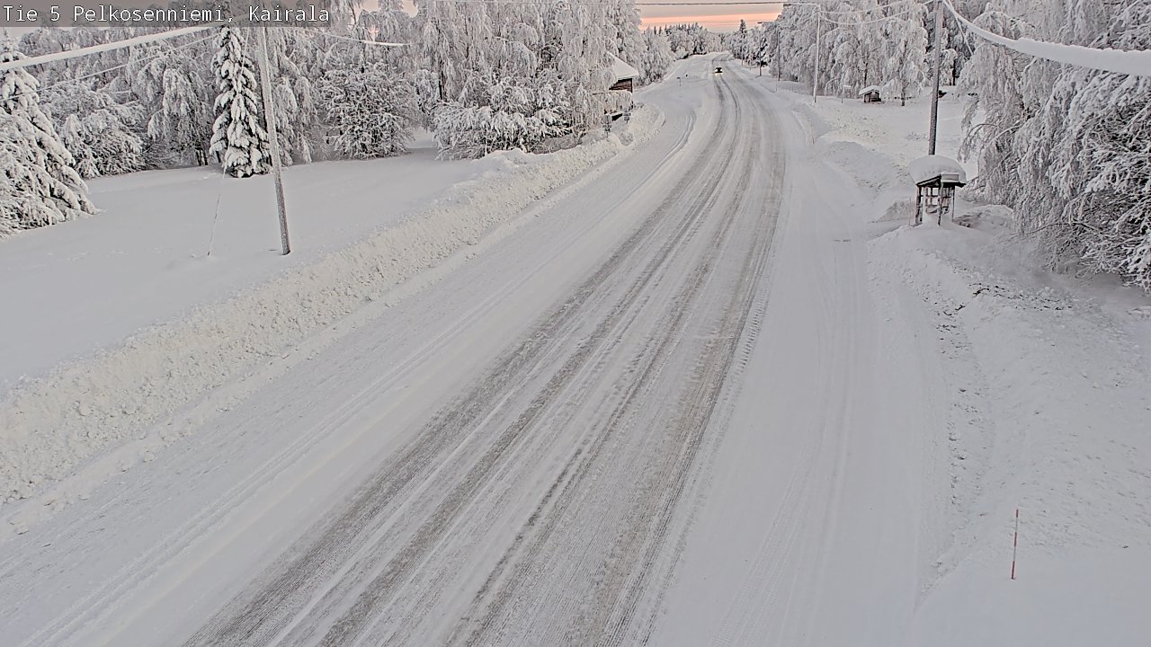Weather Camera Image Road 5 Pelkosenniemi, Kairala, Pelkosenniemi, Lappi