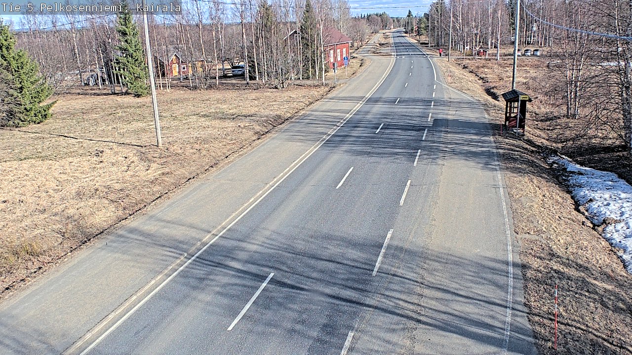Weather Camera Image Väg 5 Pelkosenniemi, Kairala, Pelkosenniemi, Lappi