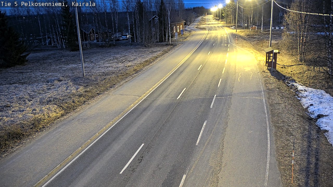 Weather Camera Image Väg 5 Pelkosenniemi, Kairala, Pelkosenniemi, Lappi