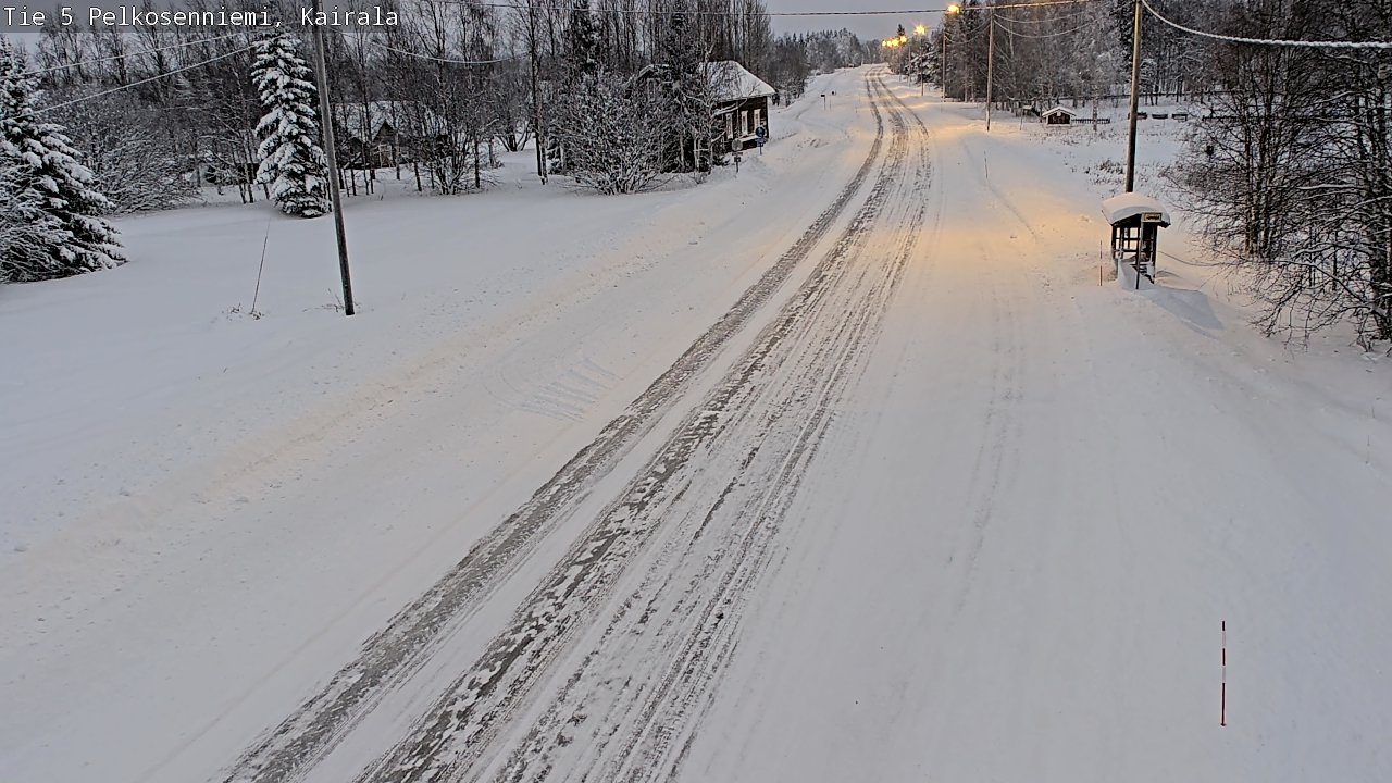 Weather Camera Image Road 5 Pelkosenniemi, Kairala, Pelkosenniemi, Lappi
