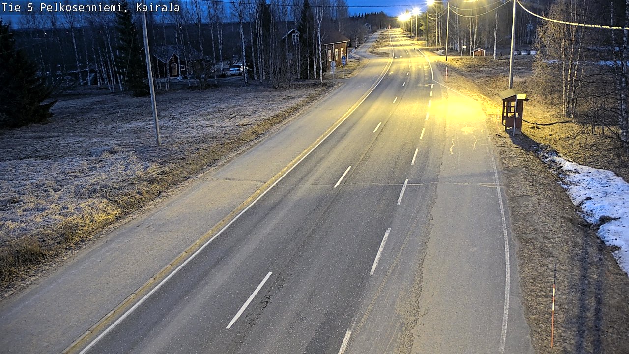 Weather Camera Image Väg 5 Pelkosenniemi, Kairala, Pelkosenniemi, Lappi