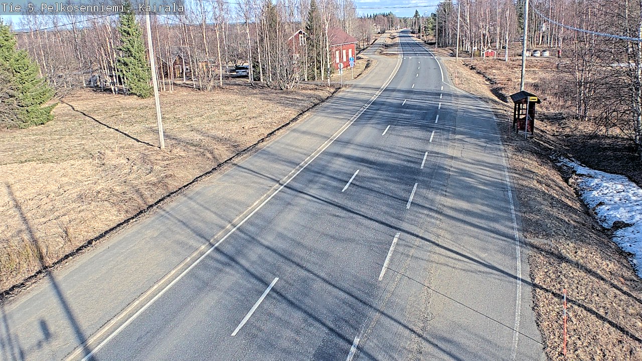 Weather Camera Image Väg 5 Pelkosenniemi, Kairala, Pelkosenniemi, Lappi