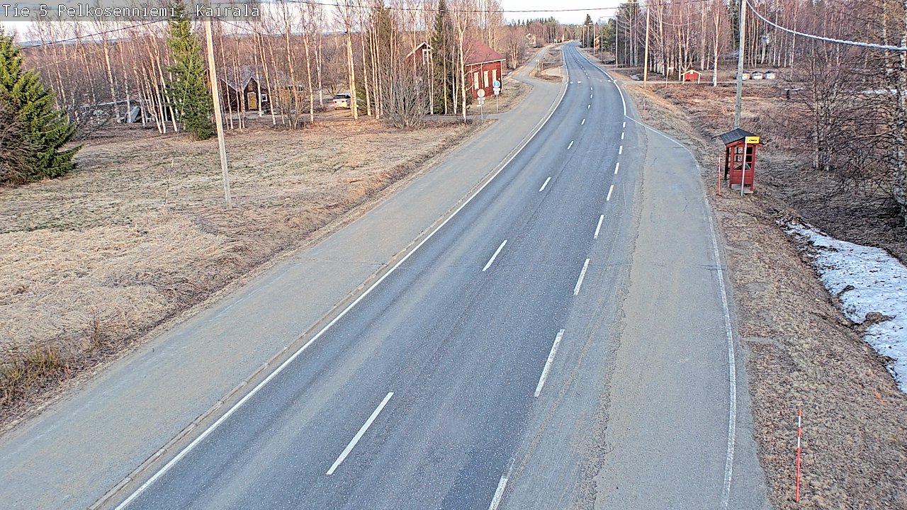 Weather Camera Image Väg 5 Pelkosenniemi, Kairala, Pelkosenniemi, Lappi