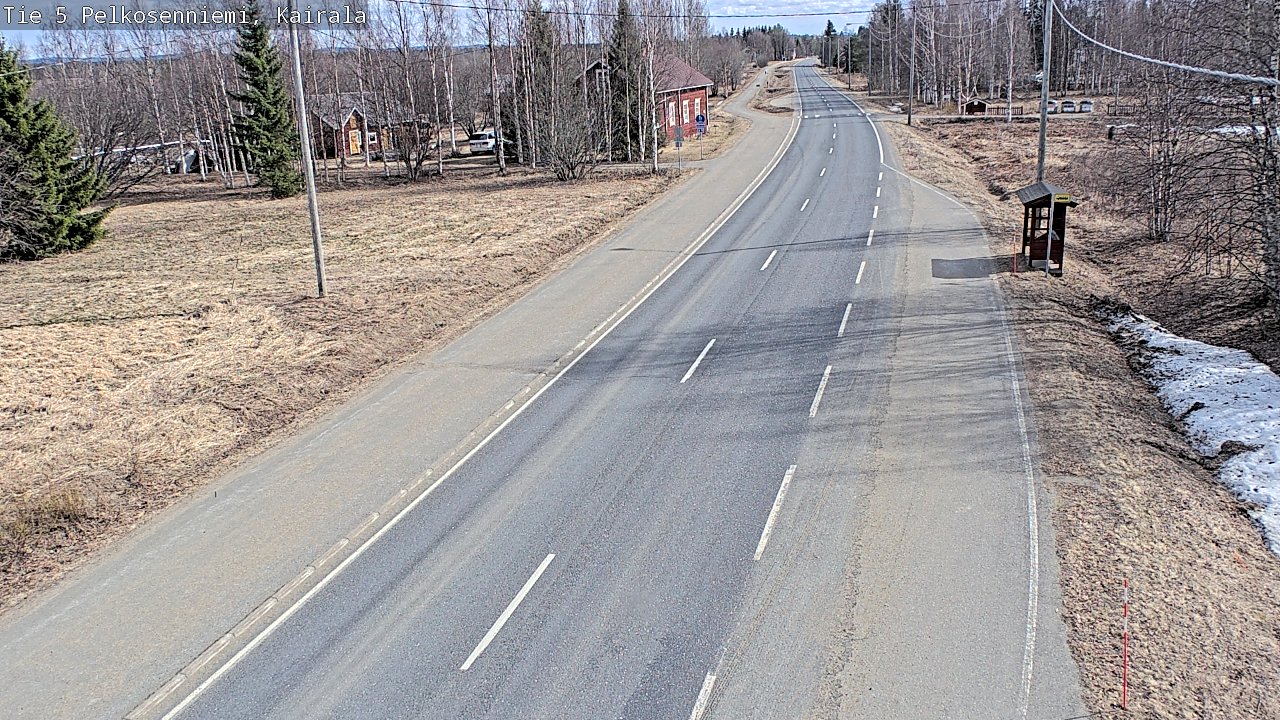 Weather Camera Image Väg 5 Pelkosenniemi, Kairala, Pelkosenniemi, Lappi