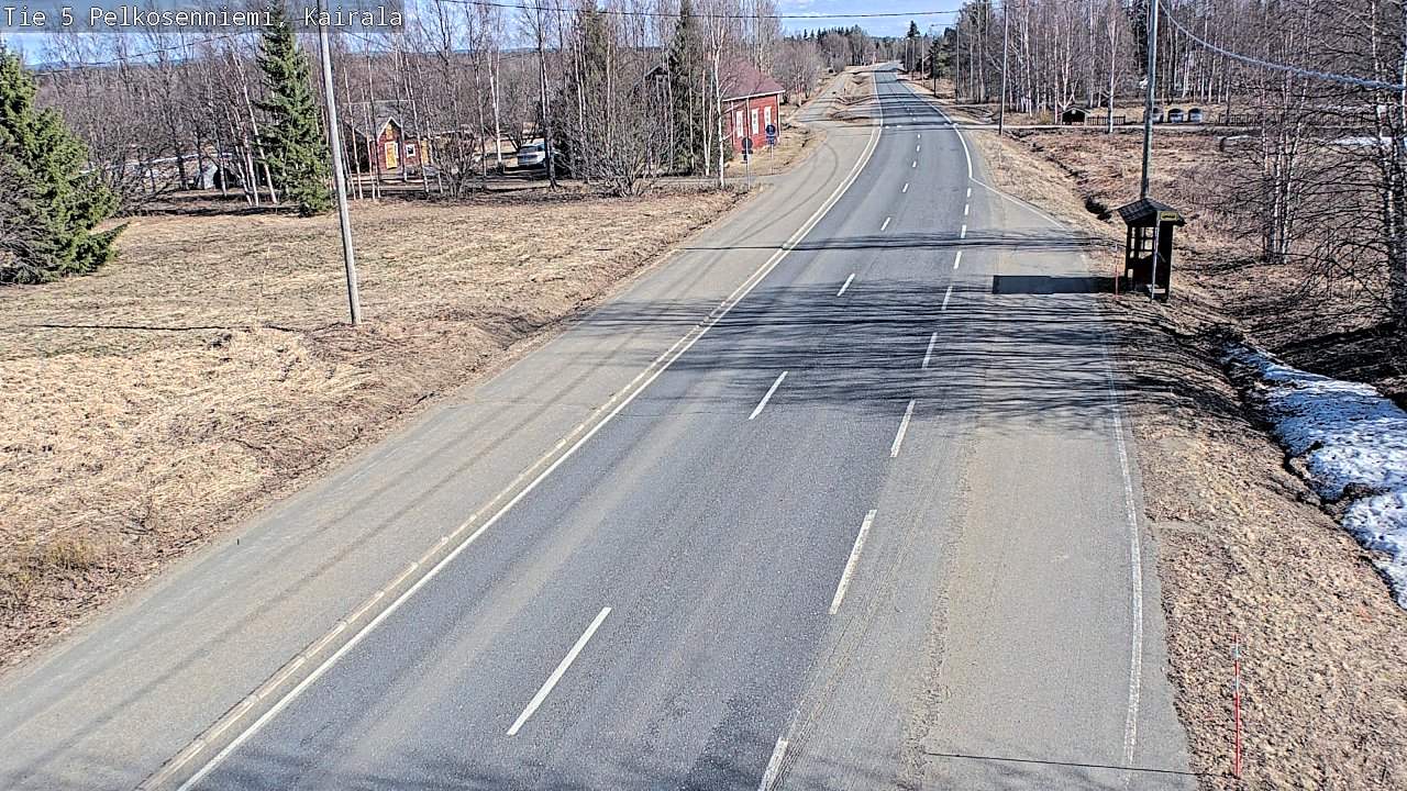 Weather Camera Image Väg 5 Pelkosenniemi, Kairala, Pelkosenniemi, Lappi