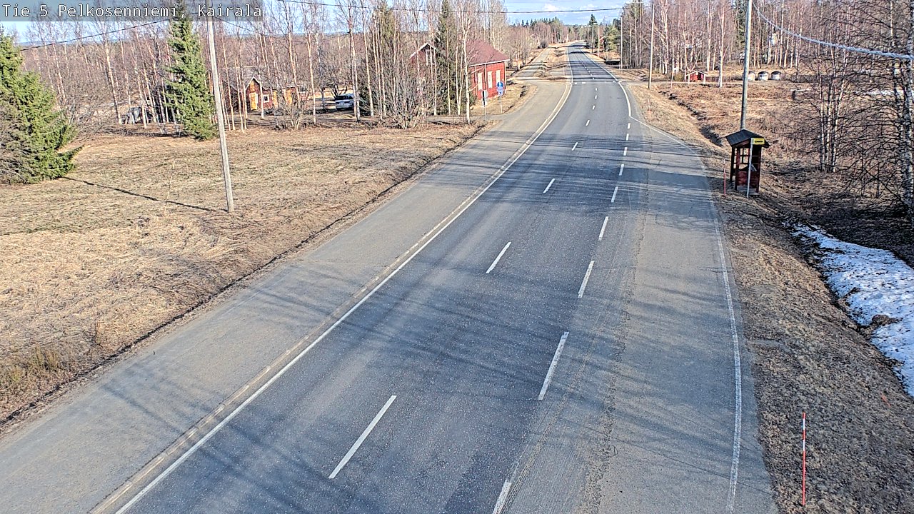Weather Camera Image Väg 5 Pelkosenniemi, Kairala, Pelkosenniemi, Lappi