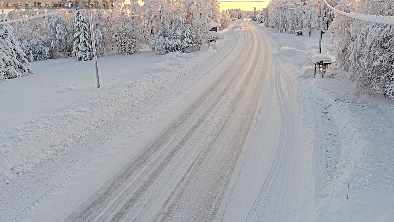 Weather Camera Image Road 5 Pelkosenniemi, Kairala, Pelkosenniemi, Lappi