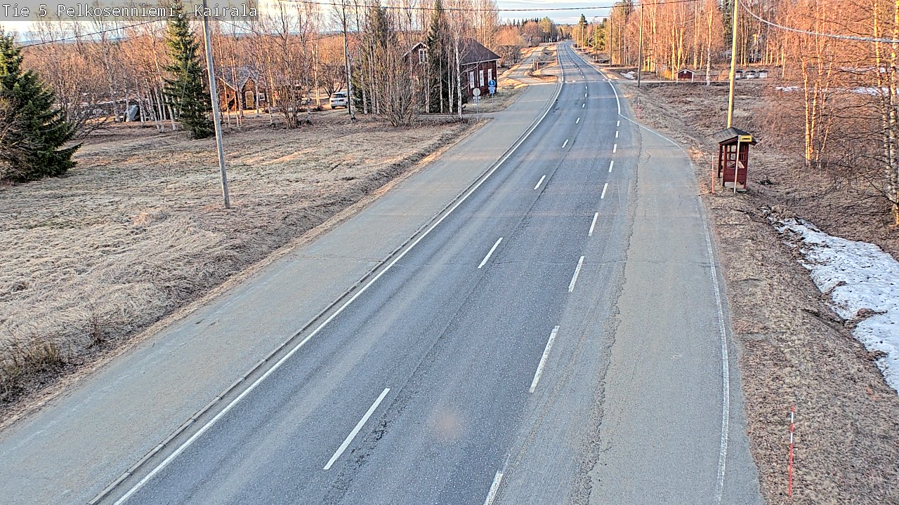 Weather Camera Image Väg 5 Pelkosenniemi, Kairala, Pelkosenniemi, Lappi