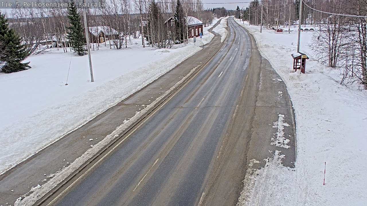 Weather Camera Image Road 5 Pelkosenniemi, Kairala, Pelkosenniemi, Lappi