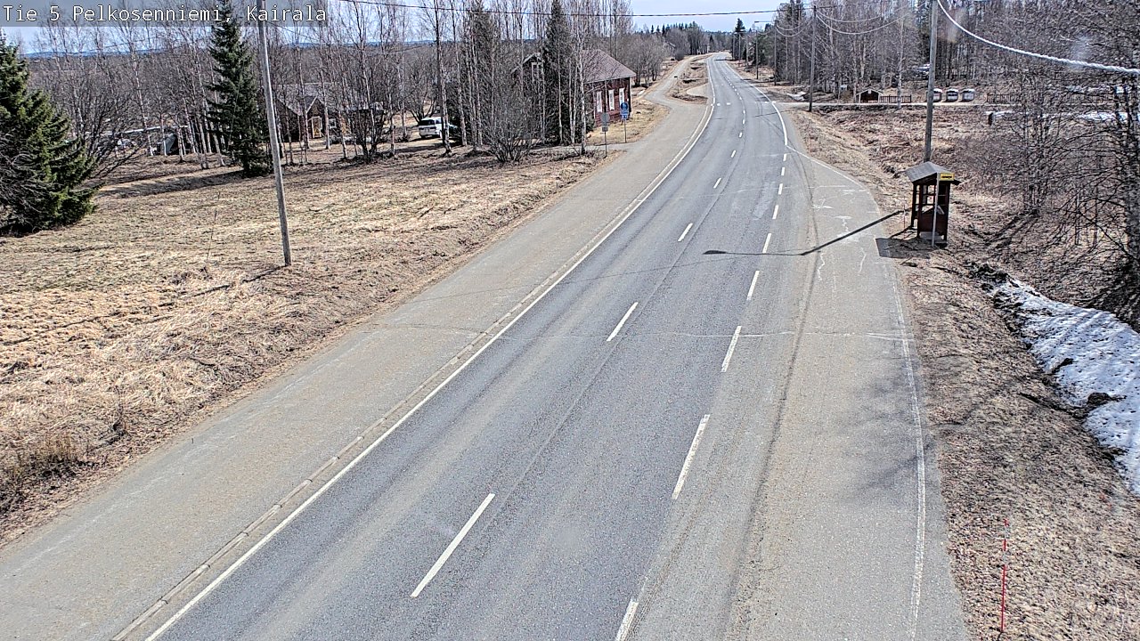 Weather Camera Image Väg 5 Pelkosenniemi, Kairala, Pelkosenniemi, Lappi