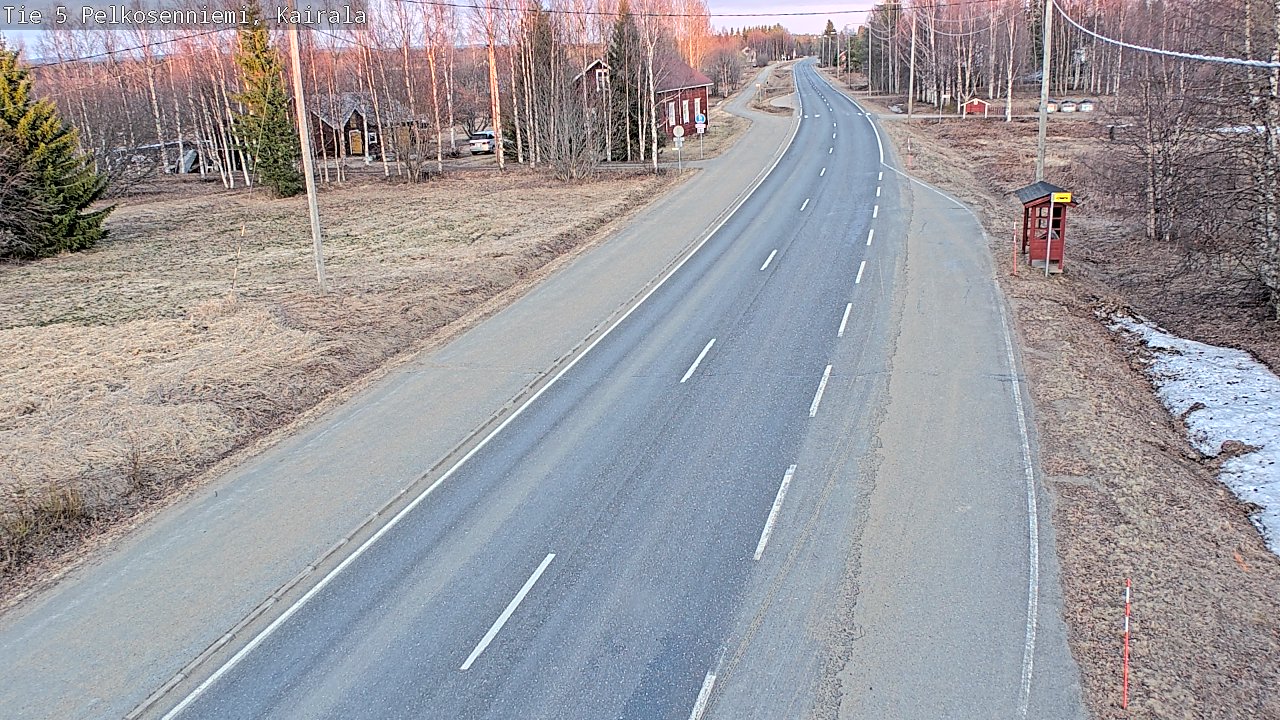 Weather Camera Image Road 5 Pelkosenniemi, Kairala, Pelkosenniemi, Lappi