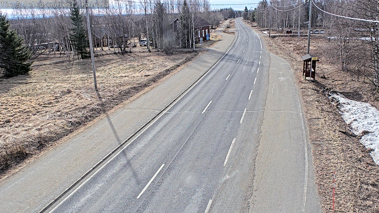 Weather Camera Image Väg 5 Pelkosenniemi, Kairala, Pelkosenniemi, Lappi
