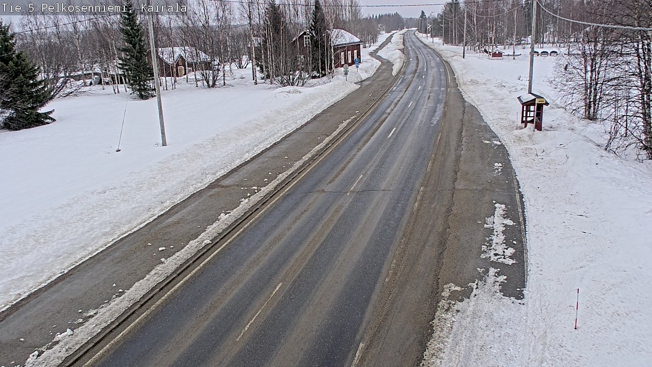 Weather Camera Image Road 5 Pelkosenniemi, Kairala, Pelkosenniemi, Lappi