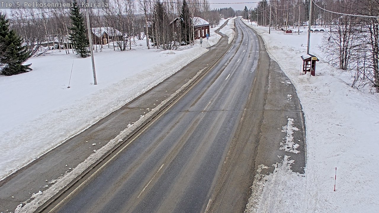 Weather Camera Image Road 5 Pelkosenniemi, Kairala, Pelkosenniemi, Lappi