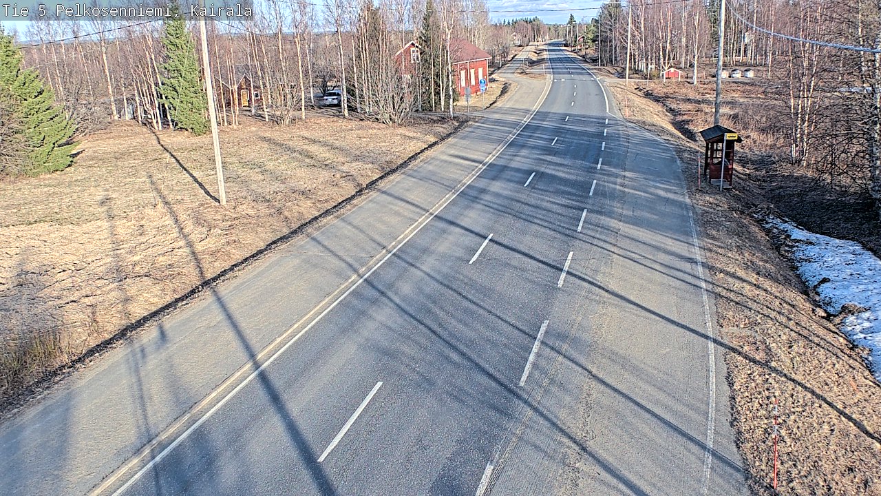 Weather Camera Image Väg 5 Pelkosenniemi, Kairala, Pelkosenniemi, Lappi