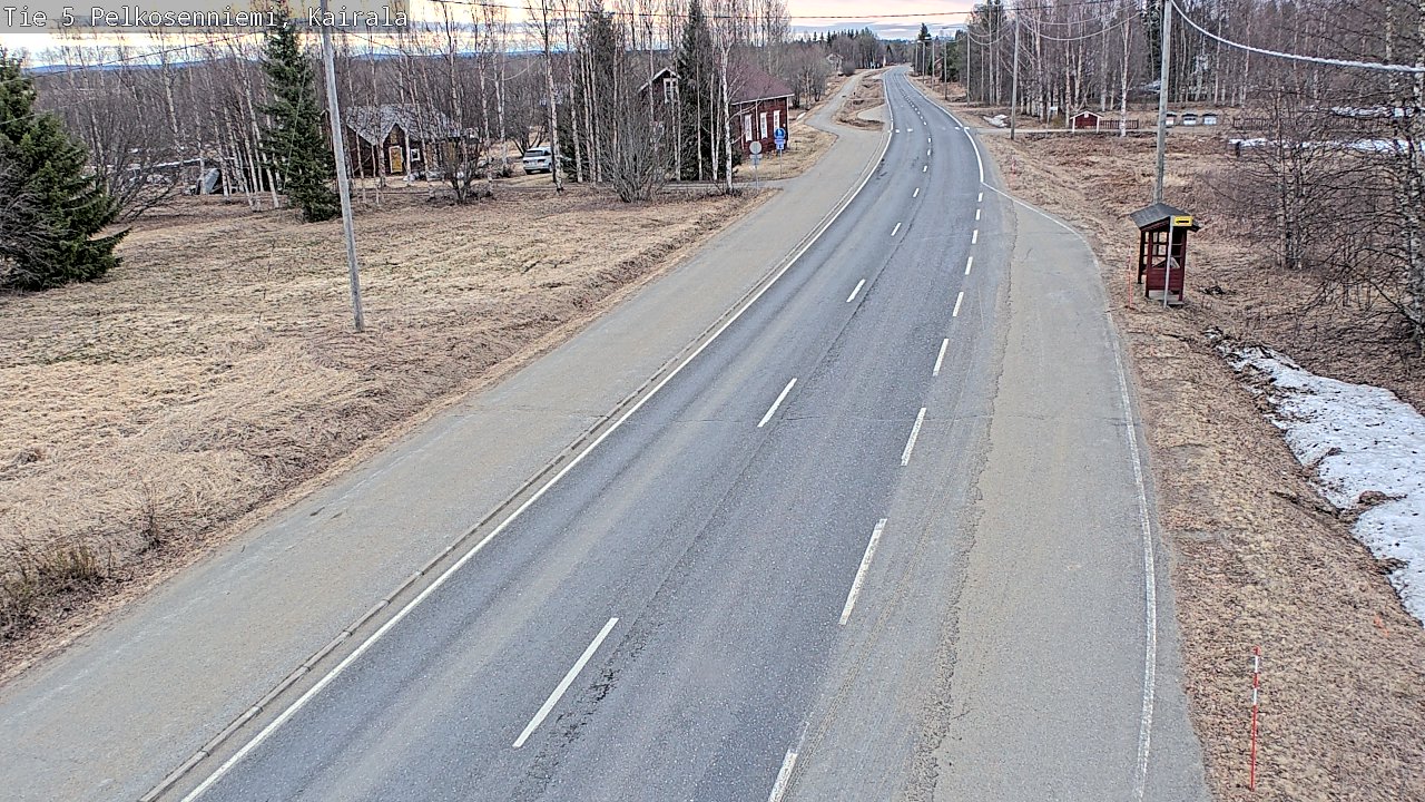 Weather Camera Image Väg 5 Pelkosenniemi, Kairala, Pelkosenniemi, Lappi