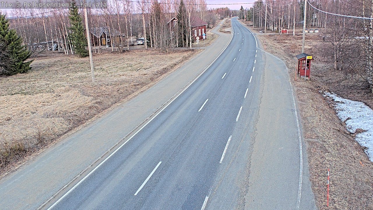 Weather Camera Image Road 5 Pelkosenniemi, Kairala, Pelkosenniemi, Lappi
