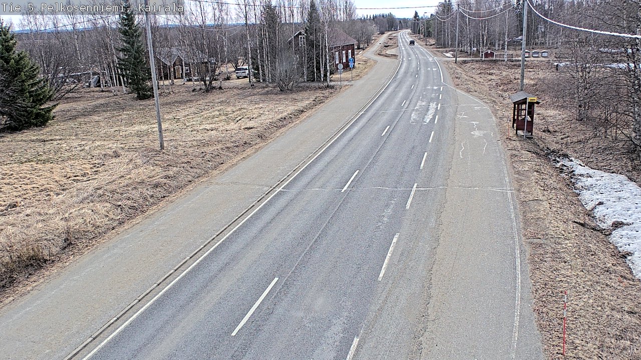 Weather Camera Image Väg 5 Pelkosenniemi, Kairala, Pelkosenniemi, Lappi