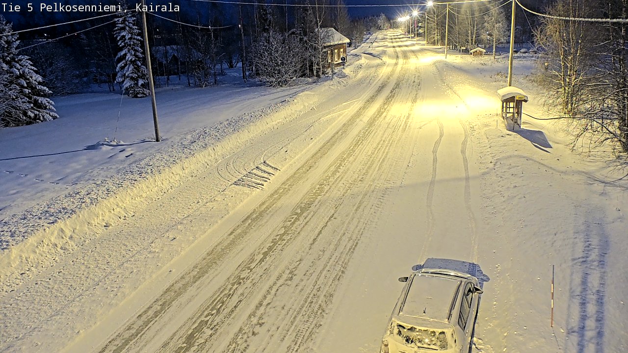Weather Camera Image Road 5 Pelkosenniemi, Kairala, Pelkosenniemi, Lappi