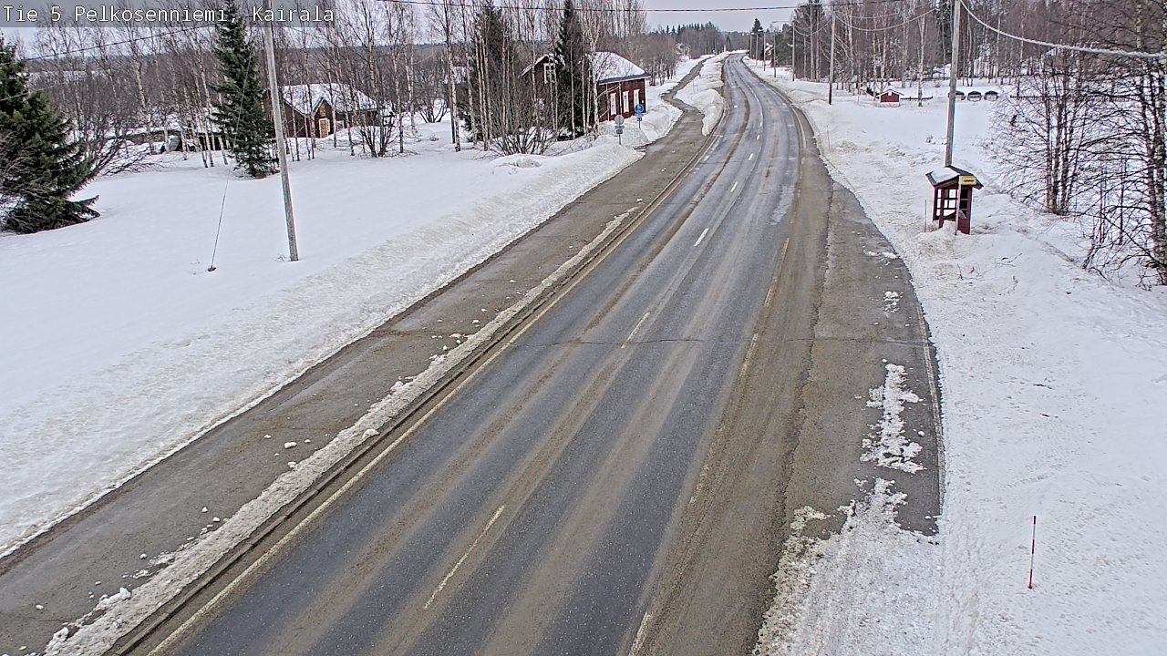 Weather Camera Image Road 5 Pelkosenniemi, Kairala, Pelkosenniemi, Lappi