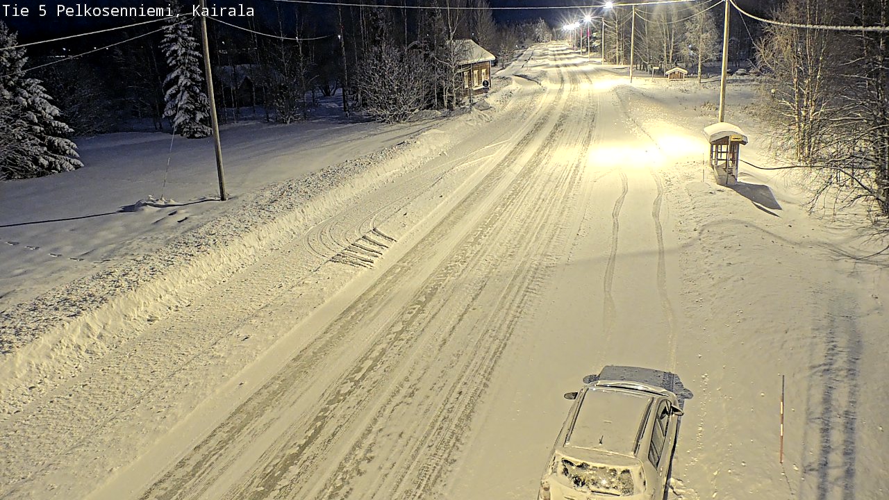 Weather Camera Image Road 5 Pelkosenniemi, Kairala, Pelkosenniemi, Lappi