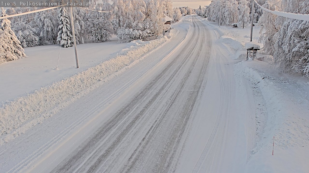 Weather Camera Image Road 5 Pelkosenniemi, Kairala, Pelkosenniemi, Lappi