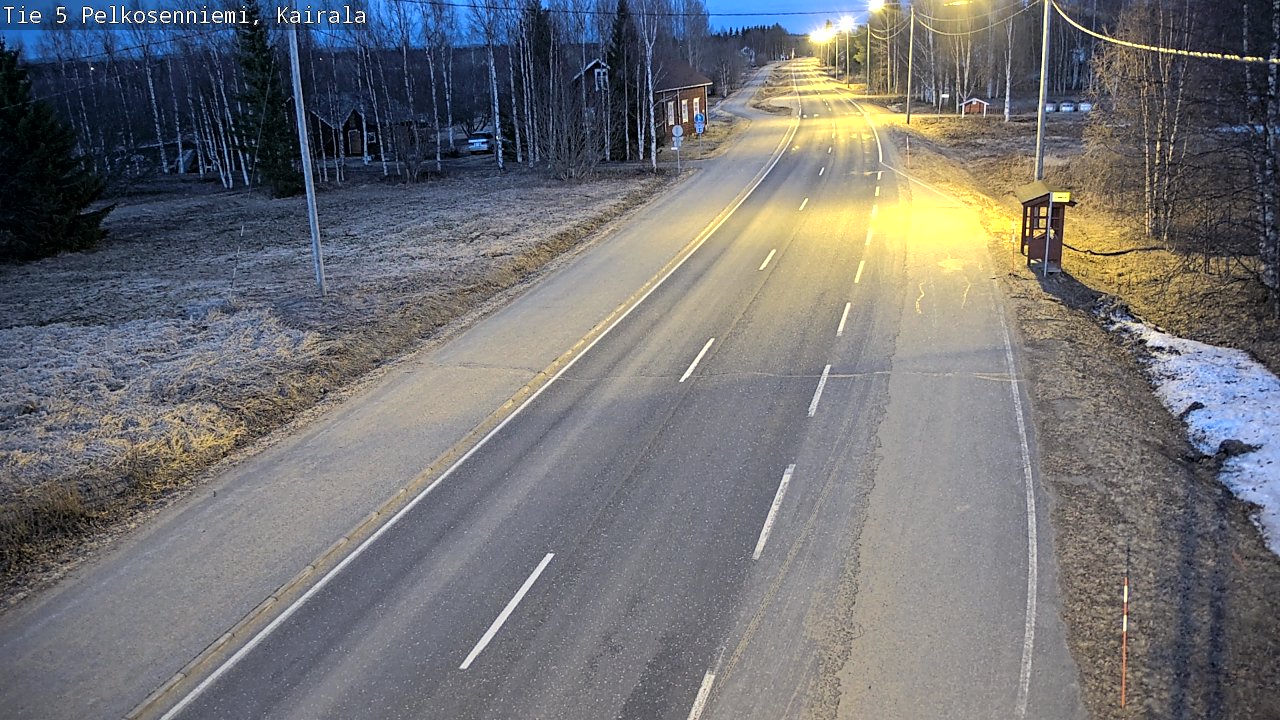 Weather Camera Image Road 5 Pelkosenniemi, Kairala, Pelkosenniemi, Lappi