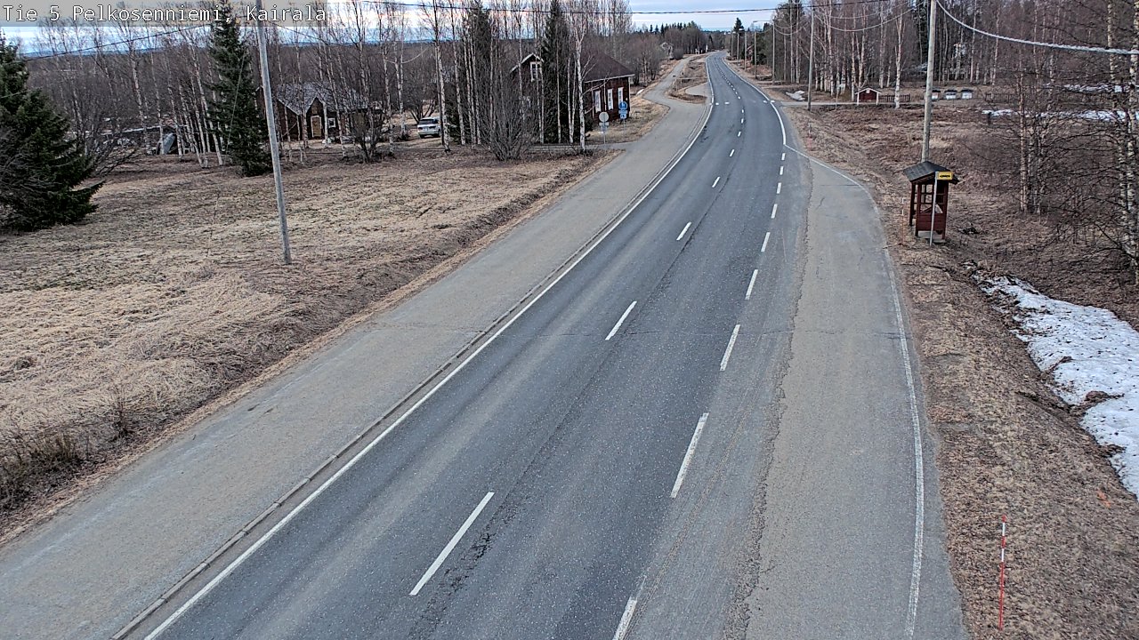 Weather Camera Image Väg 5 Pelkosenniemi, Kairala, Pelkosenniemi, Lappi