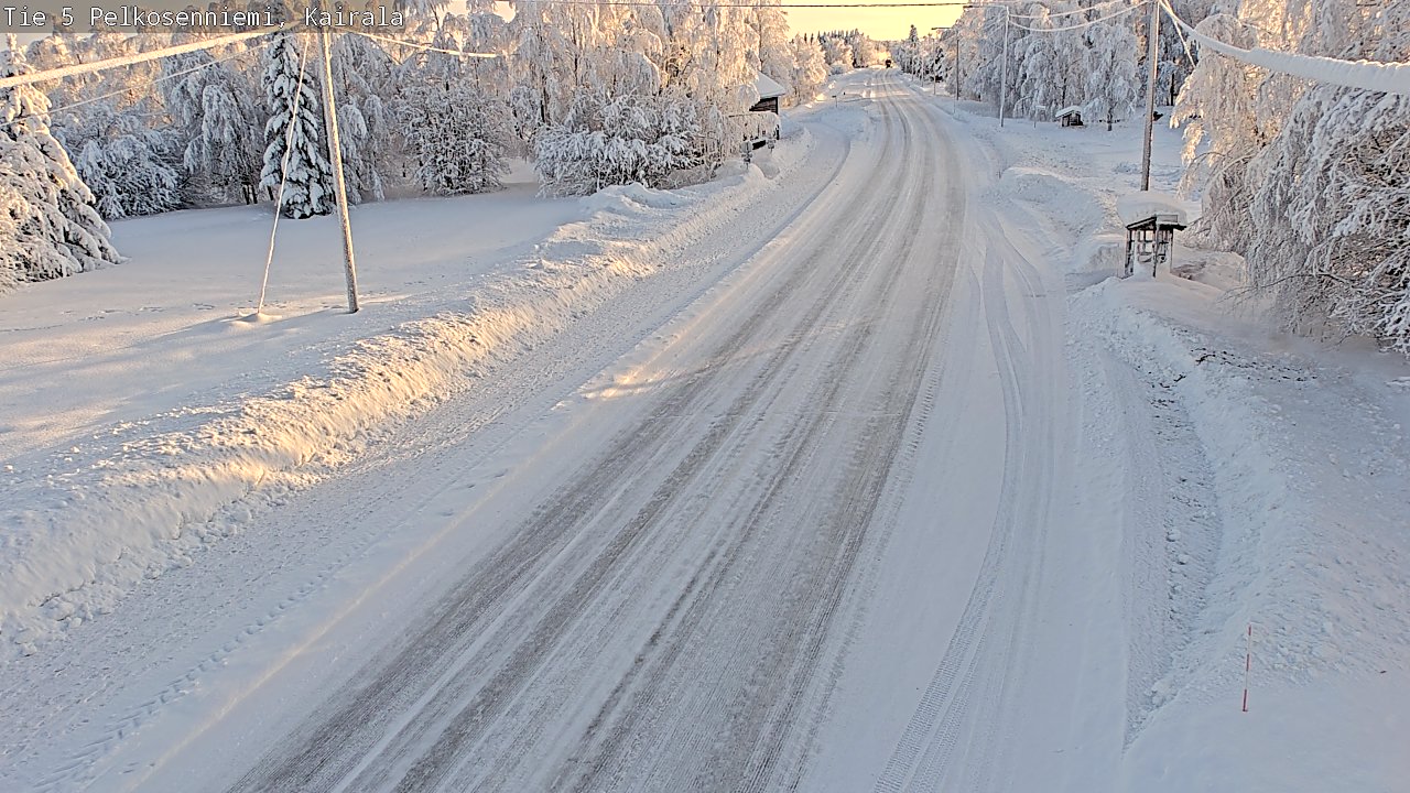 Weather Camera Image Road 5 Pelkosenniemi, Kairala, Pelkosenniemi, Lappi
