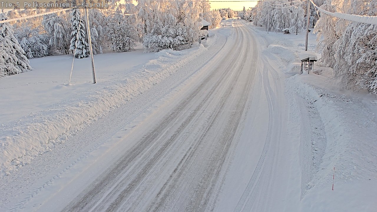 Weather Camera Image Road 5 Pelkosenniemi, Kairala, Pelkosenniemi, Lappi