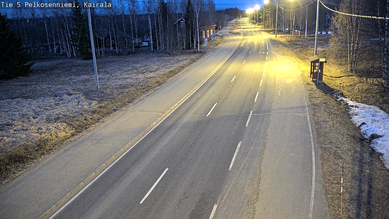 Weather Camera Image Road 5 Pelkosenniemi, Kairala, Pelkosenniemi, Lappi